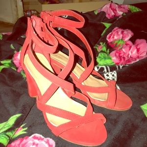 Red TOP moda heels